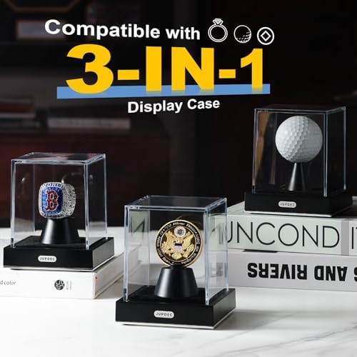 JupDec Championship Ring Display Case, Dustproof Cube Showcase - Image 6