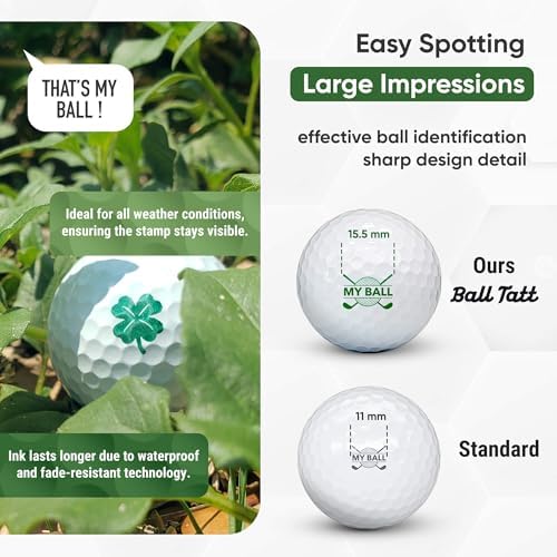 Golf Ball Stamp, with 1.25" Hat Clip and Custom Marker - Image 3