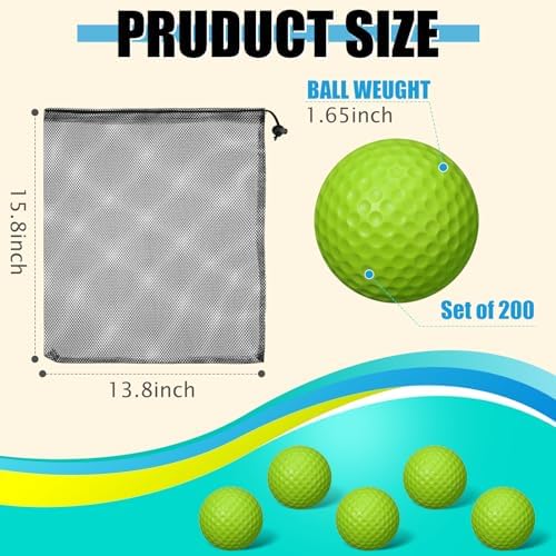 200 Pcs Foam Golf Practice Balls Bulk - Image 2