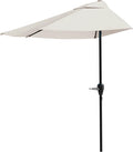 Pure Garden Half Umbrella Outdoor Patio Shade by PureGarden