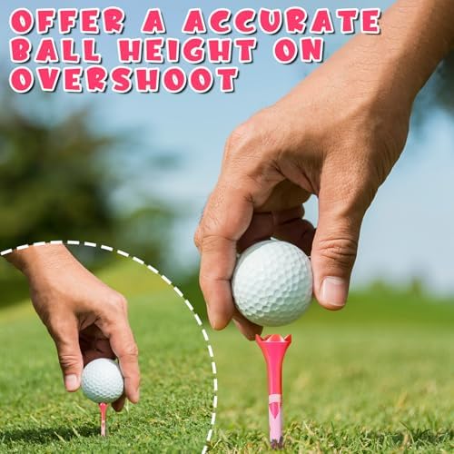 Simgoing 200 Pcs Breast Cancer Awareness Golf Tees 3.25 Inch Pink Golf Tees - Image 4