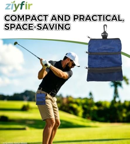 Golf Tee Pouch Detachable Golf Valuables Pouch Golf Ball Bag - Image 5