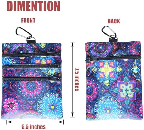 Golf valuables pouch, zipper golf ball bag - Image 2
