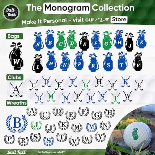 Golf Ball Stamp Personalized Monogram Initial Self-Inking Marker Quick Dry - Image 6