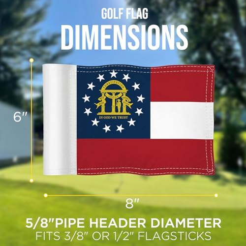Georgia State Golf Flag 6x8 Inch – Double Sided 420D Nylon Mini Putting Green - Image 5