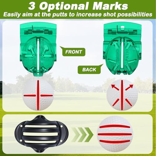 Outus 2 Pcs Golf Ball Marking Stencil Alignment Liner - Image 5