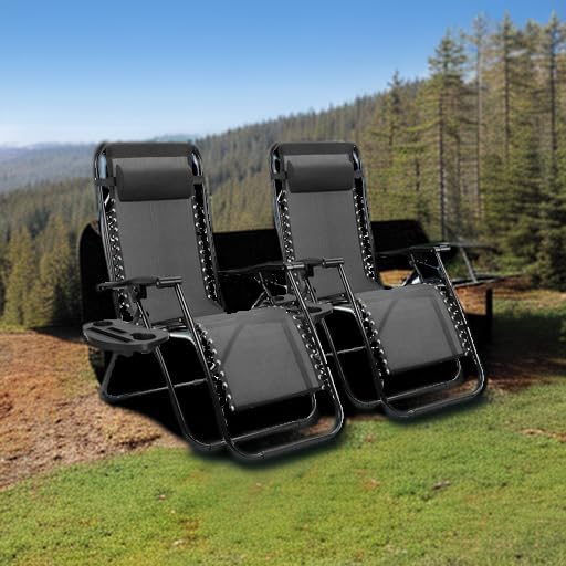 Homall Zero Gravity Chair Patio Folding Lawn Lounge Chairs | Outdoor Lounge - Image 2