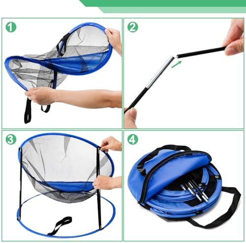 Jucoan Set of 3 Golf Chipping Net, 3 Sizes 12”, 24” Pop Up Golf Target Practice - Image 2