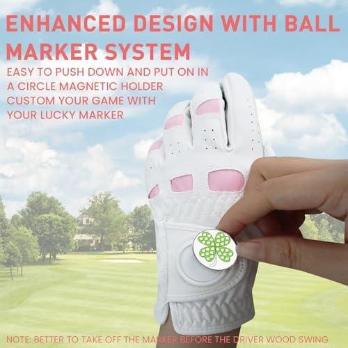 Golf Gloves Women with Ball Marker 1 Pack - Image 4