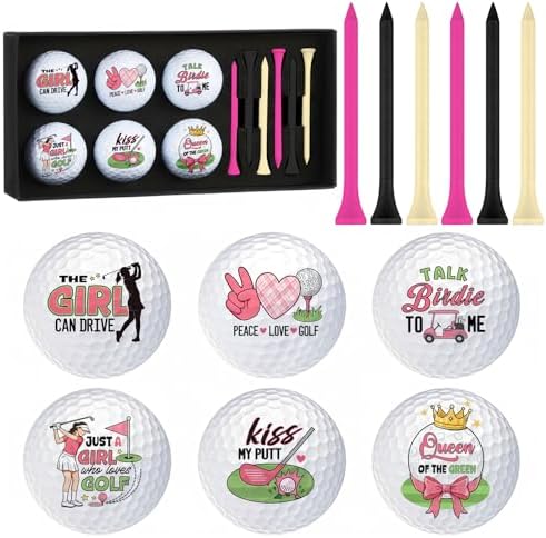 6Pcs Funny Golf Balls Set for Women, Practice Golf Balls for Men by PIUFAMChristmasGiftsBlanket