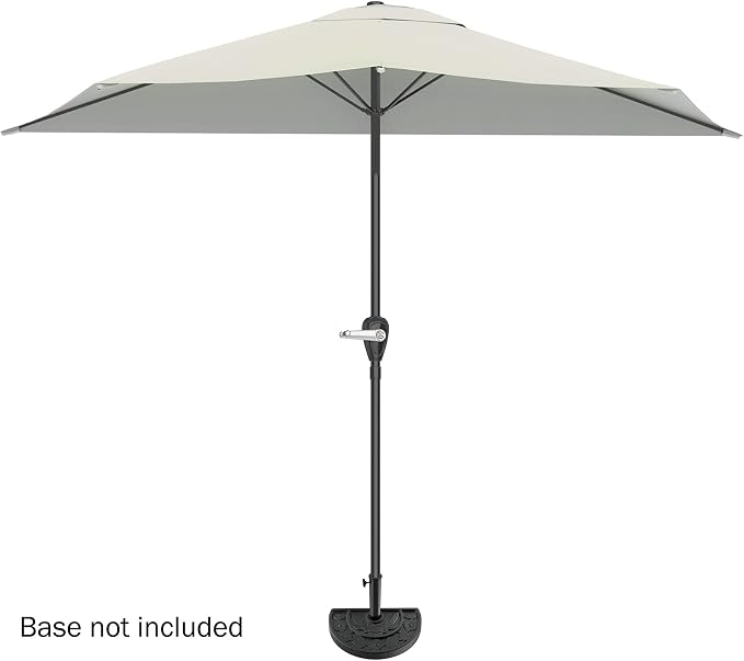 Pure Garden Half Umbrella Outdoor Patio Shade - Image 5