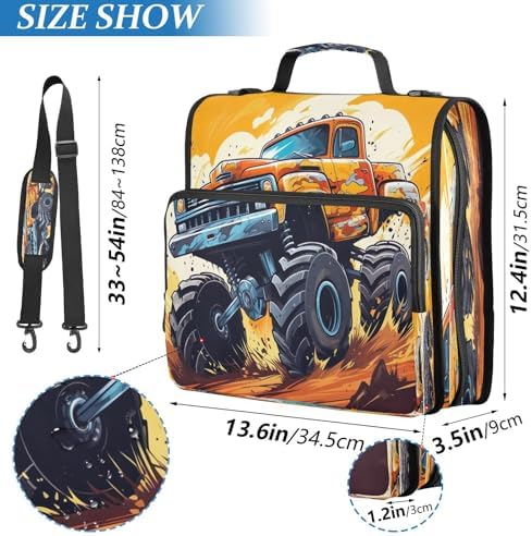 Zipper Binder Bag 3 Ring File Folder Portfolio Organizer Zippered Binder Bags - Image 5