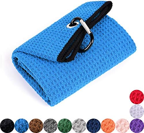 Mile High Life Microfiber Waffle Pattern Golf Towel | Club Groove Cleaner Brush - Image 2