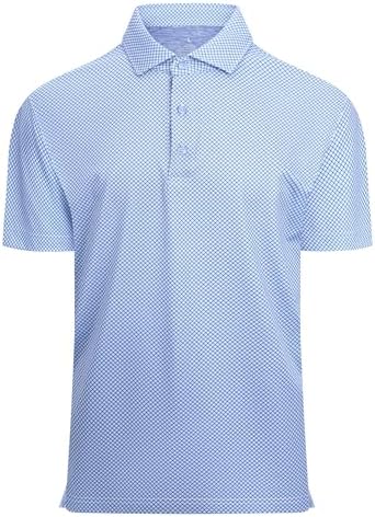 Alex Vando Mens Golf Shirt Moisture Wicking Classic Print Golf Shirts by AlexVando