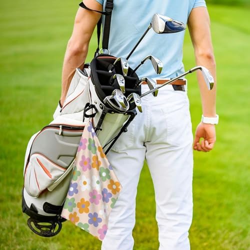 Cute Flowers Floral Golf Towel - Image 5