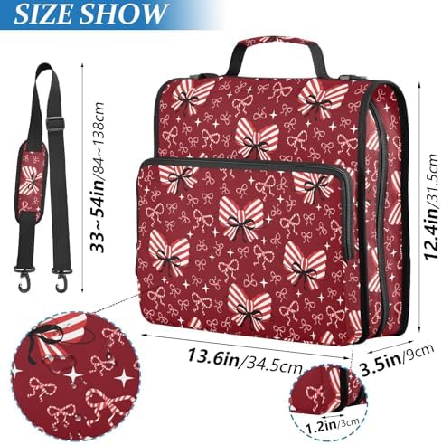 Zipper Binder Bag 3 Ring File Folder Portfolio Organizer Zippered Binder Bags - Image 5