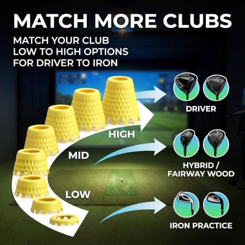 Plastic Golf Simulator Tees, 1/4 to 2 Inch - Image 3
