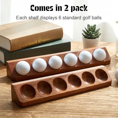 2-Pack Walnut Golf Ball Holder Display Case - Image 4