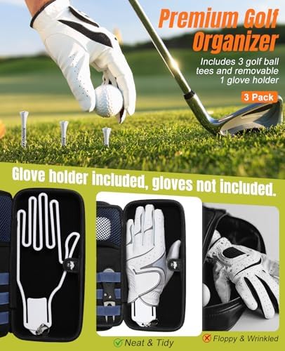 Golf Glove Holder Case, Golf Accessories Organizer Bag - Image 6