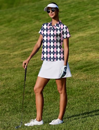 PINSPARK Women's Golf Shirt UPF 50+ Polo Shirts Short Sleeve Tennis Tops - Image 3
