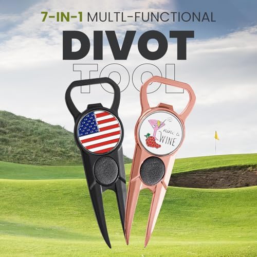 Amy Sport Golf Divot Repair Tool 7-in-1 Leather Grip 3 Pack - Image 6