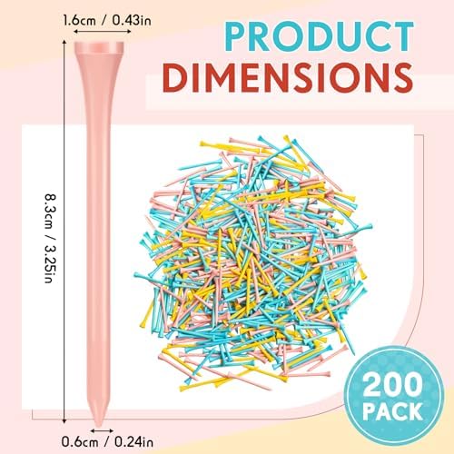 Jenaai 200 Pcs Golf Tees Bamboo Golf Tees - Image 2