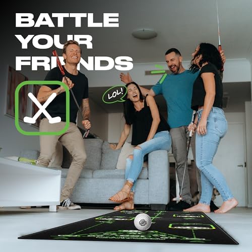 BACK 2 BASICS GOLF 10ft Compact Golf Putting Mat, Indoor & Outdoor Practice - Image 3