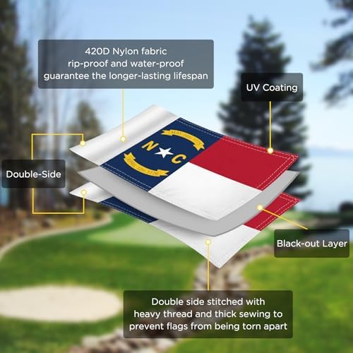 North Carolina State Mini Golf Flag, 6 x 8 in - Image 3