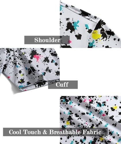 ZITY Men's Golf Shirts Short Sleeve Print Patterns Casual Collared Polo - Image 5