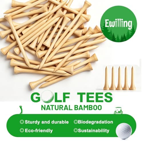 Bamboo Golf Tees with Position Ball Maker and Bamboo Divot Tools - Image 3