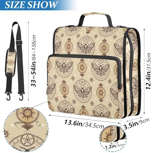 Zipper Binder Bag 3 Ring File Folder Portfolio Organizer Zippered Binder Bags - Image 5