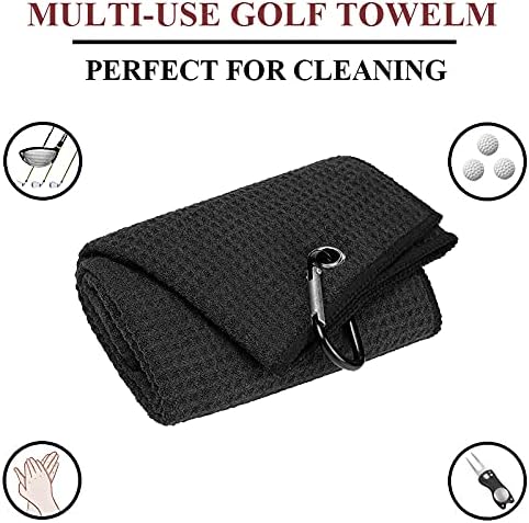 VIVIDLY Waffle Microfiber Golf Towel Set - Image 2