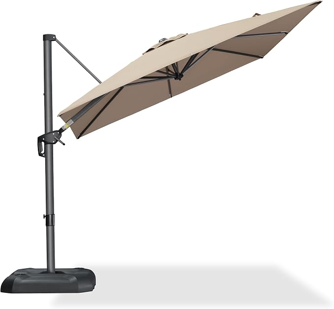 PURPLE LEAF Outdoor Umbrella 8' x 8' Square Premium Sun Protection Tapue | - Image 2