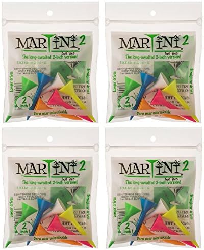 Martini Golf Tees 2" 4 Packs of Mixed by Unknown
