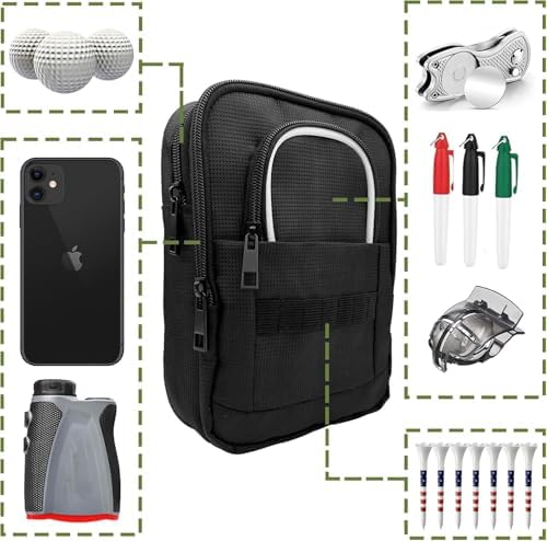 Golf Valuables Pouch, Golf Ball Bag, Golfer Portable Organizer, Large Golf - Image 3