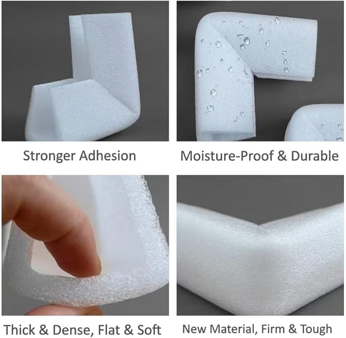 12PACK Foam Corner Protectors,Protectors for Shipping Moving Packaging, Protection Cushioning Foam Sets Furniture Corner and Edge Safety Bumpers for Photo Mirror TV Frame Edge
