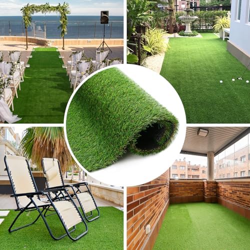 GLOBREEN 2'X6' Artificial Turf Runner Rug, Thick Grass Pads - Image 6