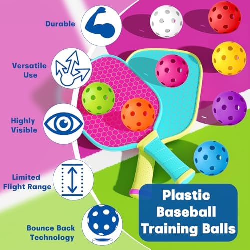 Coopay 20/40 Pack Practice Baseball Softball Plastic Training Balls Lightweight - Image 3