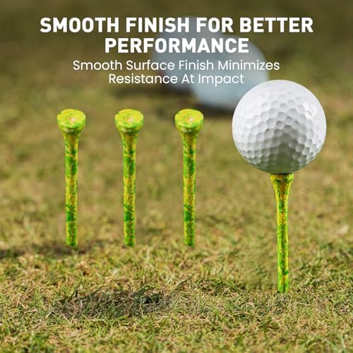 FINGER TEN Stylish Golf Tees Wood 100 Pack - Image 5