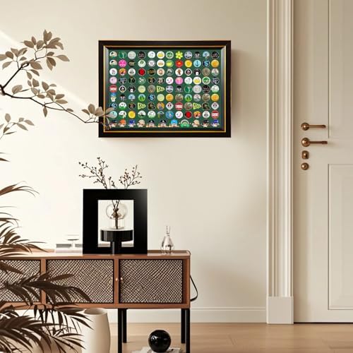 18.1" X 13.3" Solid WoodMagnetic Golf Ball Marker Display Frame ，Wall Mount - Image 4