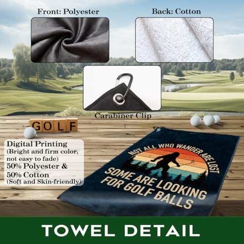 Funny Not All Who Wander are Lost Golf Towel Gifts - Image 3