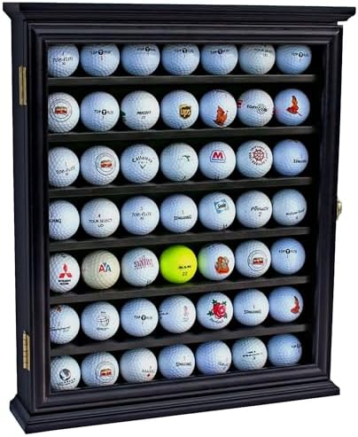 DisplayGifts 49 Golf Ball Display Case Cabinet Wall Rack Holder Frame - Image 2