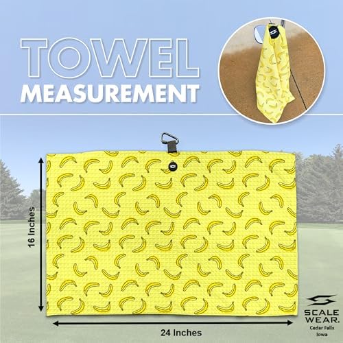 Magnetic Microfiber Waffle Golf Towel Large 16"x24" Clean - Image 6