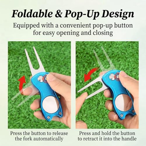 Golf Divot Repair Tool, Foldable Metal Tool - Image 4