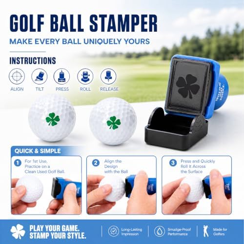 Golf Ball Stamp Marker – Self-Inking Stamper - Image 3