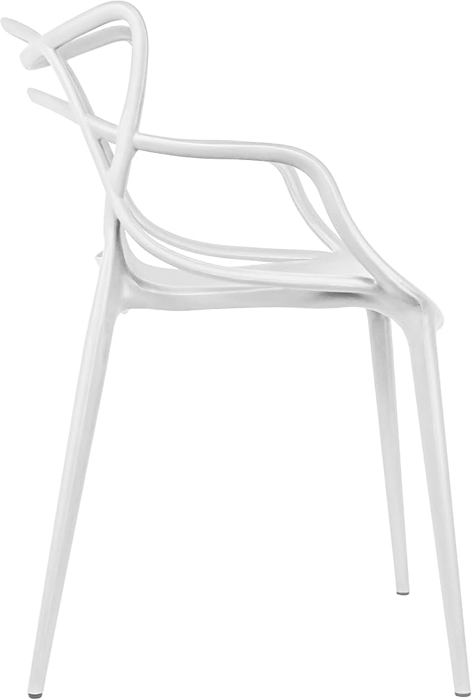 2xhome Modern Dining Chair | Stackable Indoor or Outdoor Entangled Side Chair | - Image 6