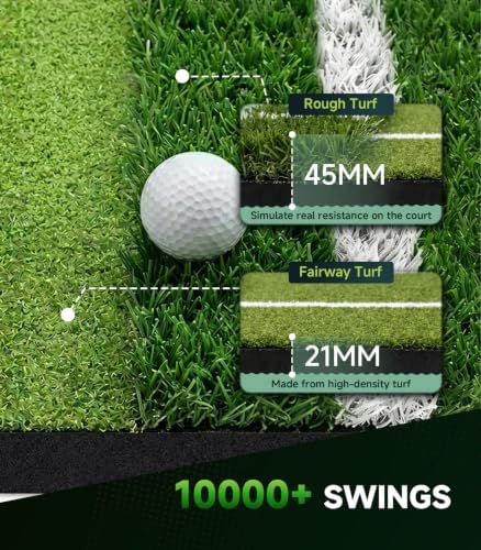 Elite Golf Mat with Ball Tray, 5.2 x 4ft, 6 x 4ft Durable Golf Mat - Image 5