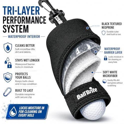 BallBrite Portable Golf Ball Cleaner — Patented Pocket Washer - Image 2