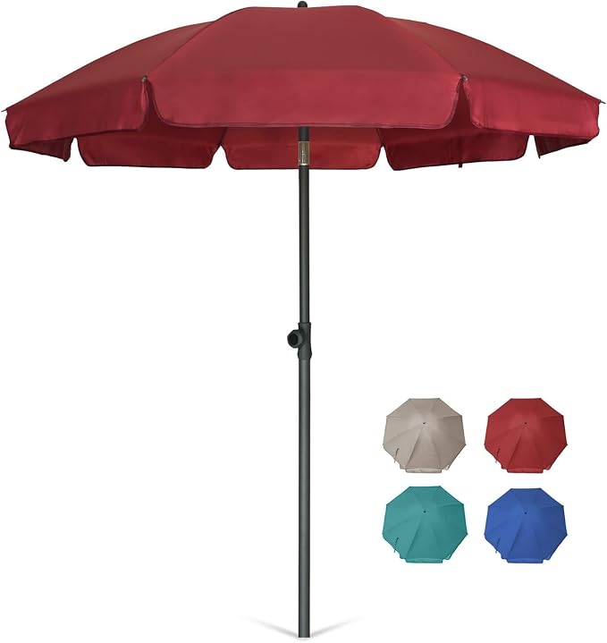 AMMSUN Patio Umbrella, 6.5 ft Outdoor Table Umbrella by AMMSUN