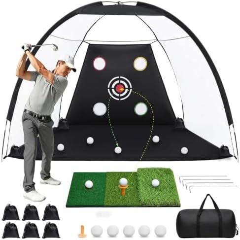Golf Practice Net, 10 x 7ft 600D Golf Net by Unknown
